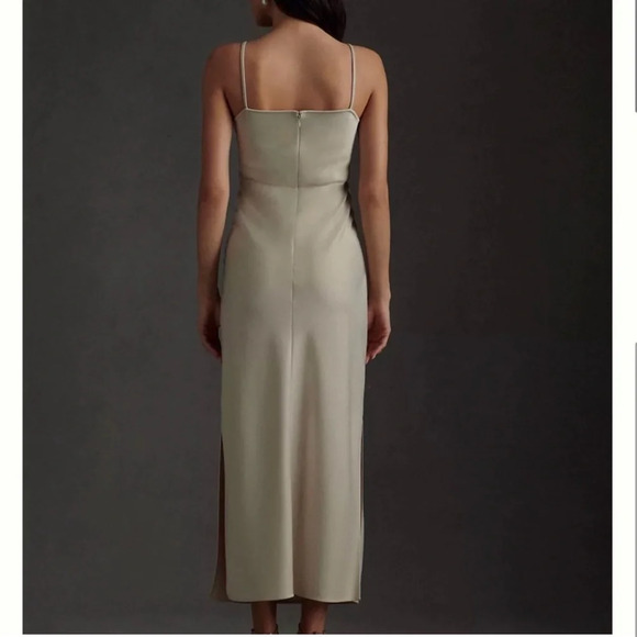 BHLDN Cali Satin cowl neck satin midi dress NWT - Picture 3 of 10